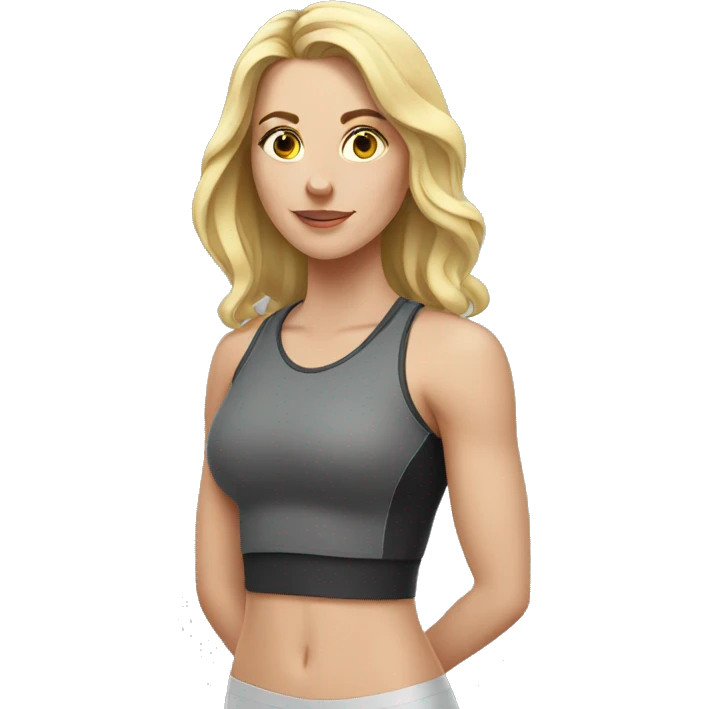 white girl in gym  emoji