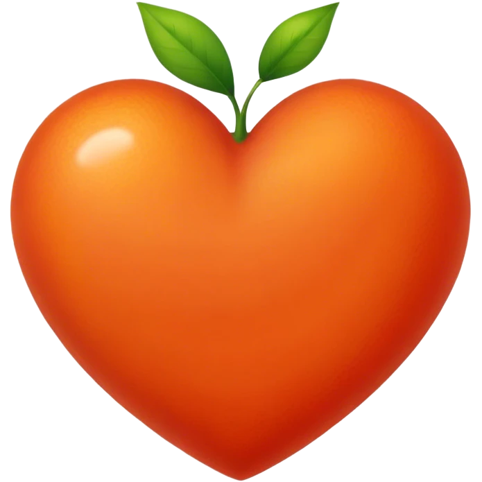 Reddish orange heart emoji