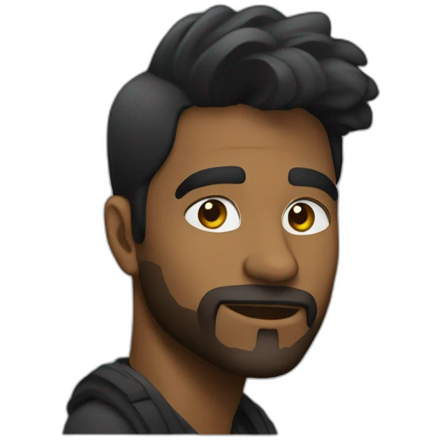 DJ pelo largo y elegante emoji