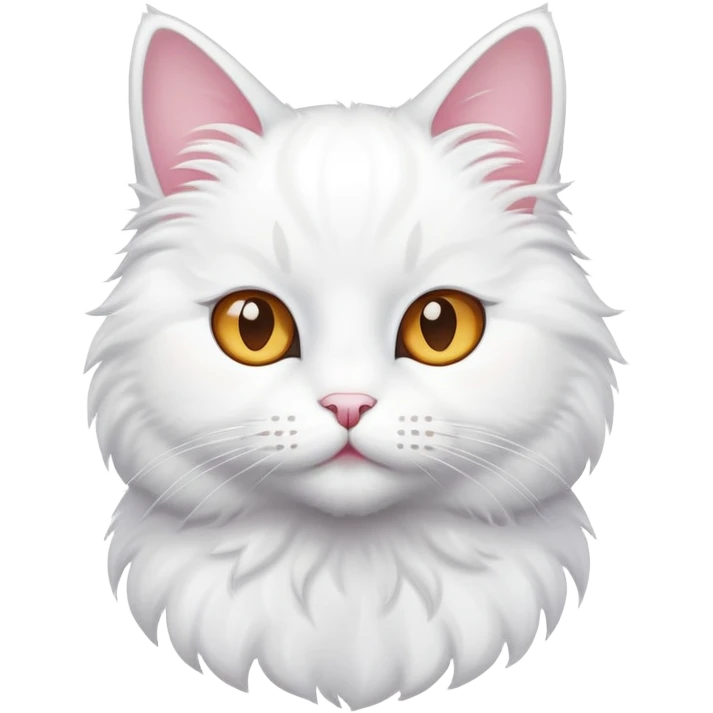 Coquette white cat emoji