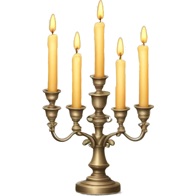 Vintage candelabra with three candles  emoji