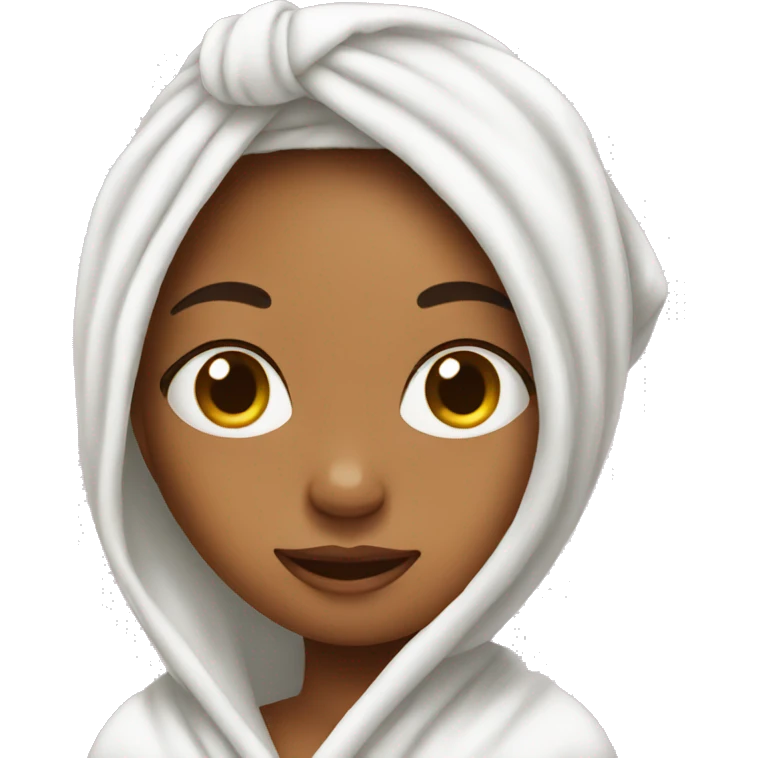 Girl in the towel emoji