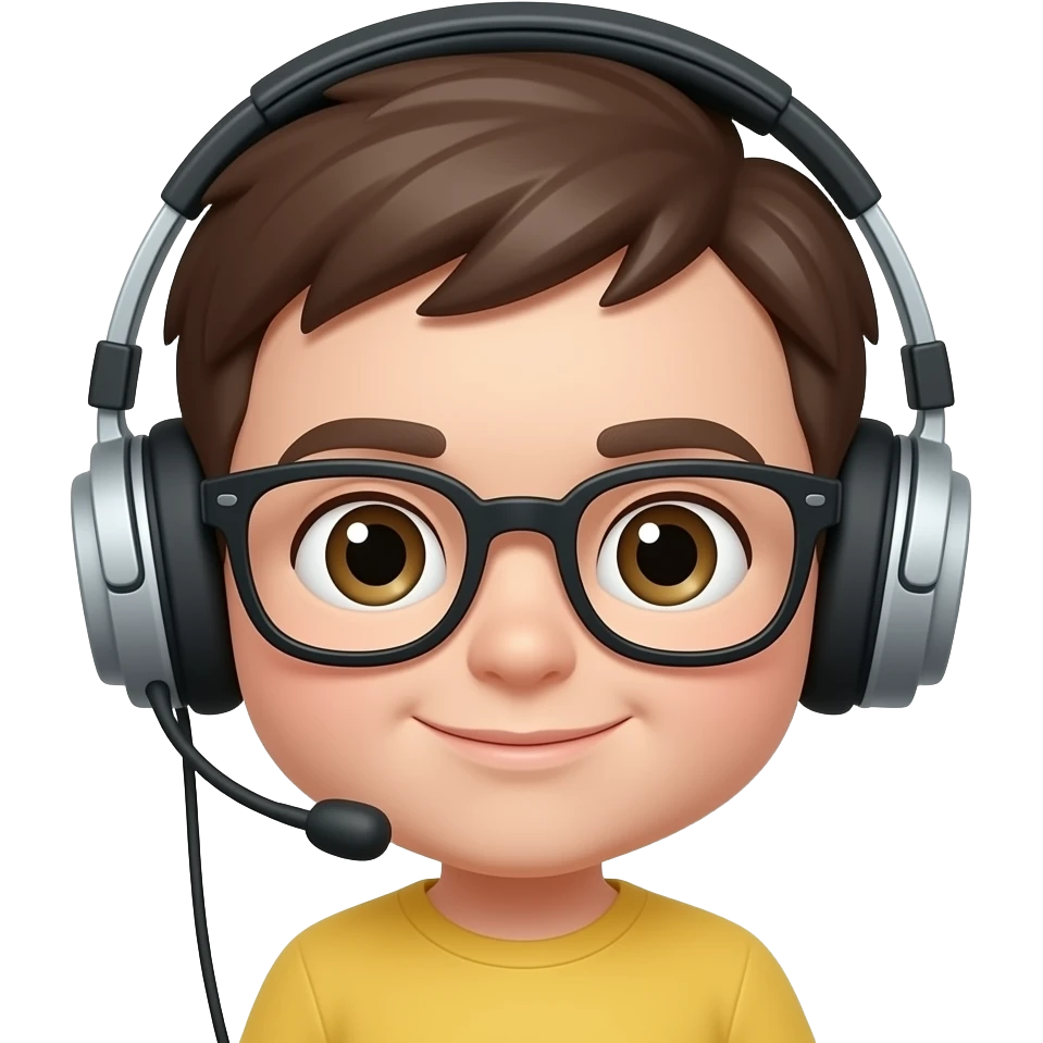 carita  con lentes y audifonos emoji