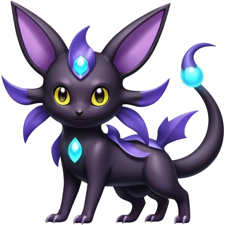 Shiny Dark Noibat-Espeon-Umbreon-Nidorino-fusion-hybrid full body emoji