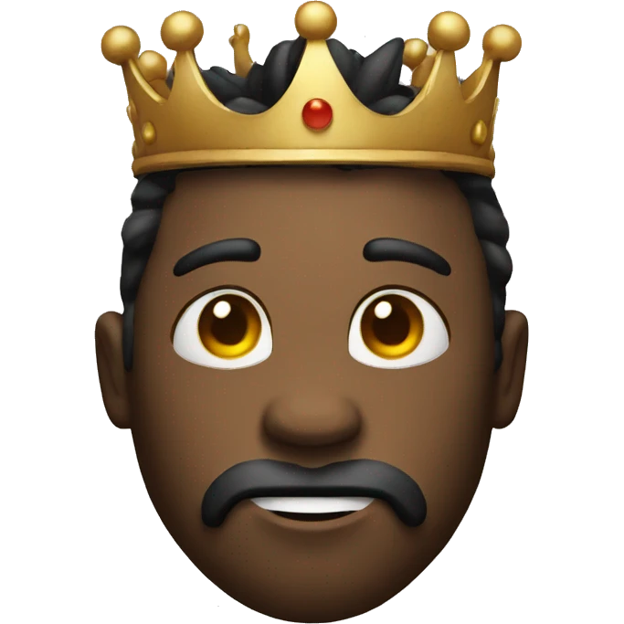 black horned emoji face with crown  emoji