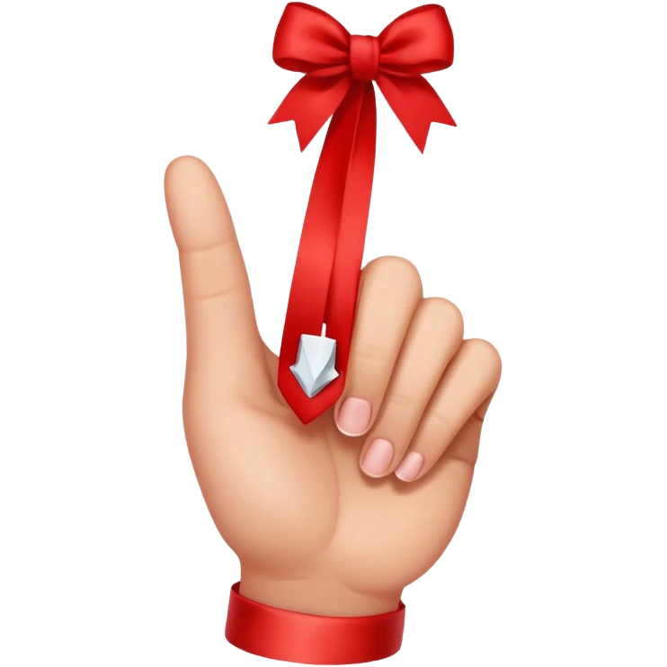 Orta parmak kurdeleli emoji