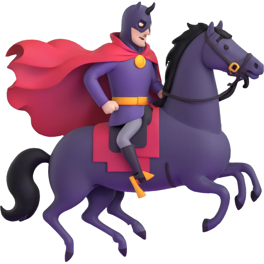 headless horseman with a tattered cape, mist swirling around emoji