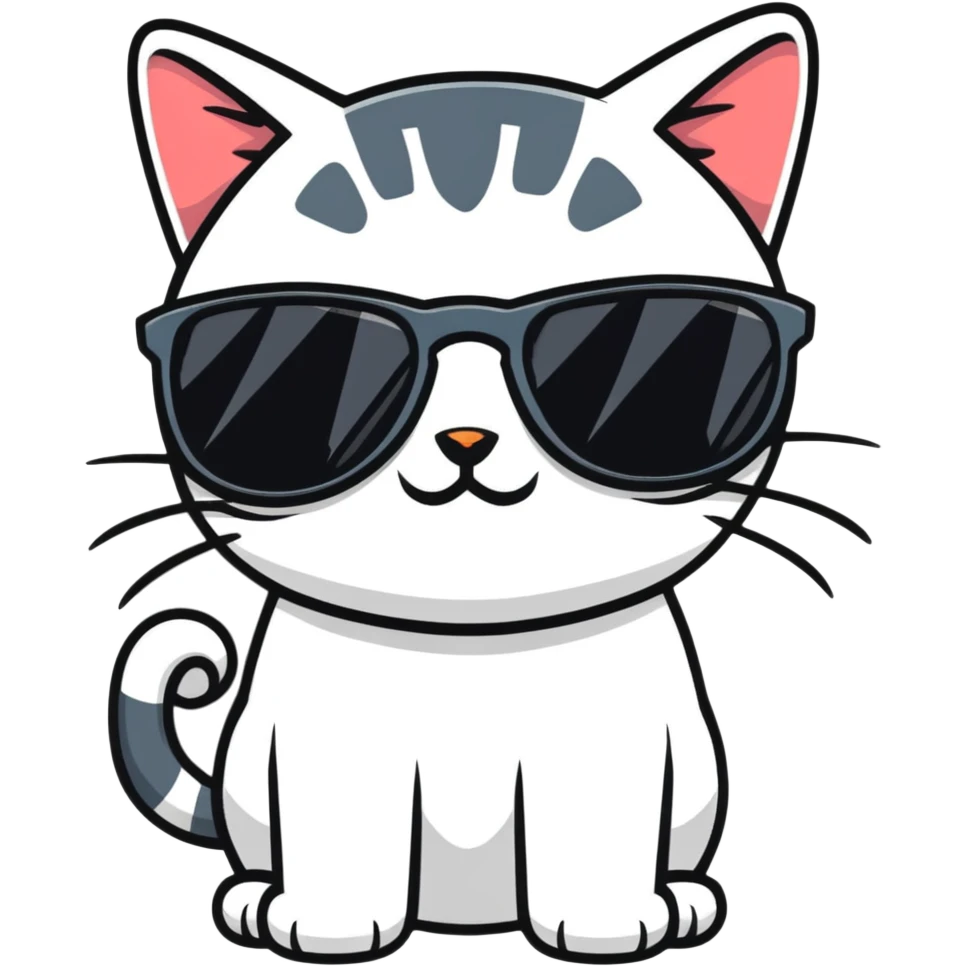 Cat with sunglasses emoji