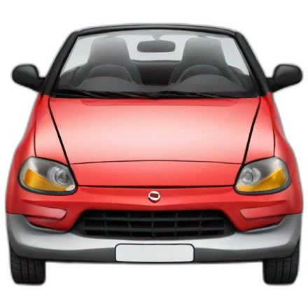 Opel Tigra rojo descapotable emoji