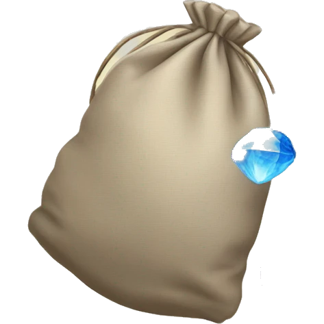 bag of blue crystals emoji