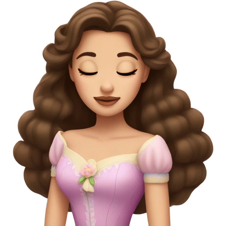 Sleeping brunette beauty Disney emoji
