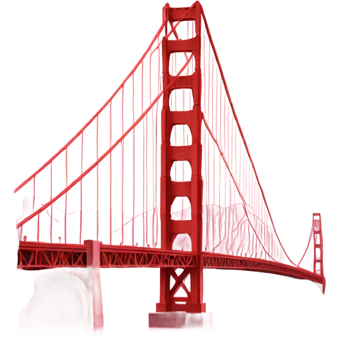 pink golden gate bridge, must be pink! emoji