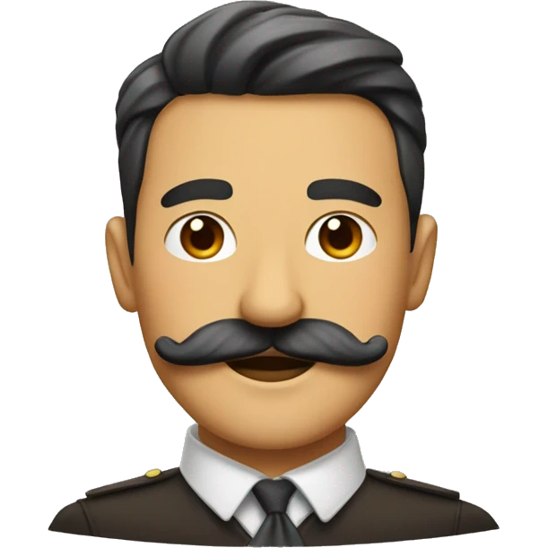 señor con bigote pelo cafe chino emoji