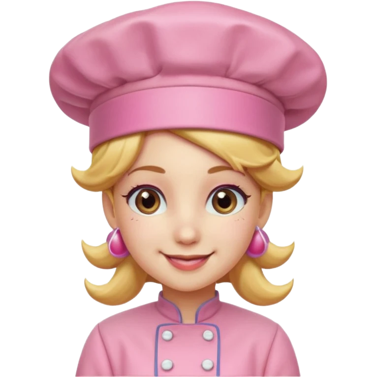 Pink chef hat princess peach emoji