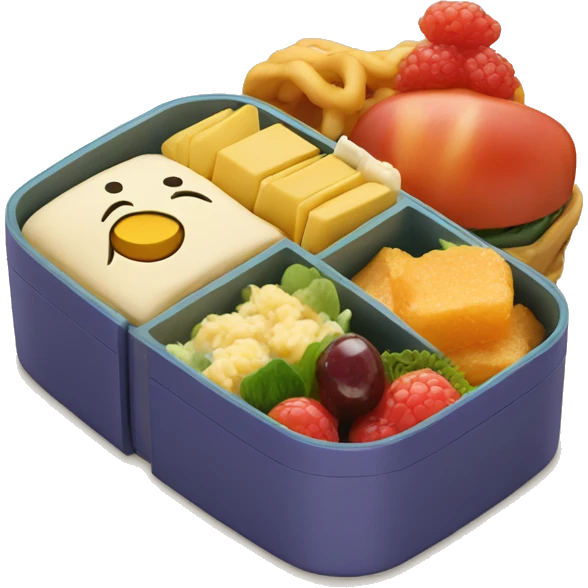  bento box with snack  emoji