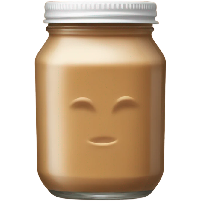 jar of almond butter without label emoji