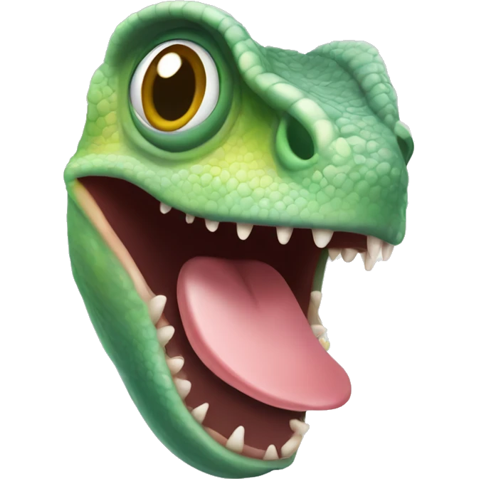 Chameleon tongue emoji