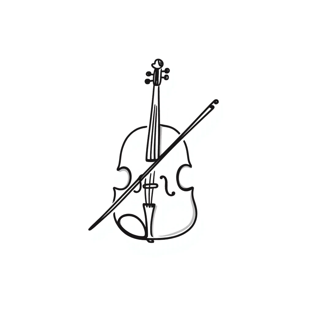 hand drawn violin emoji
