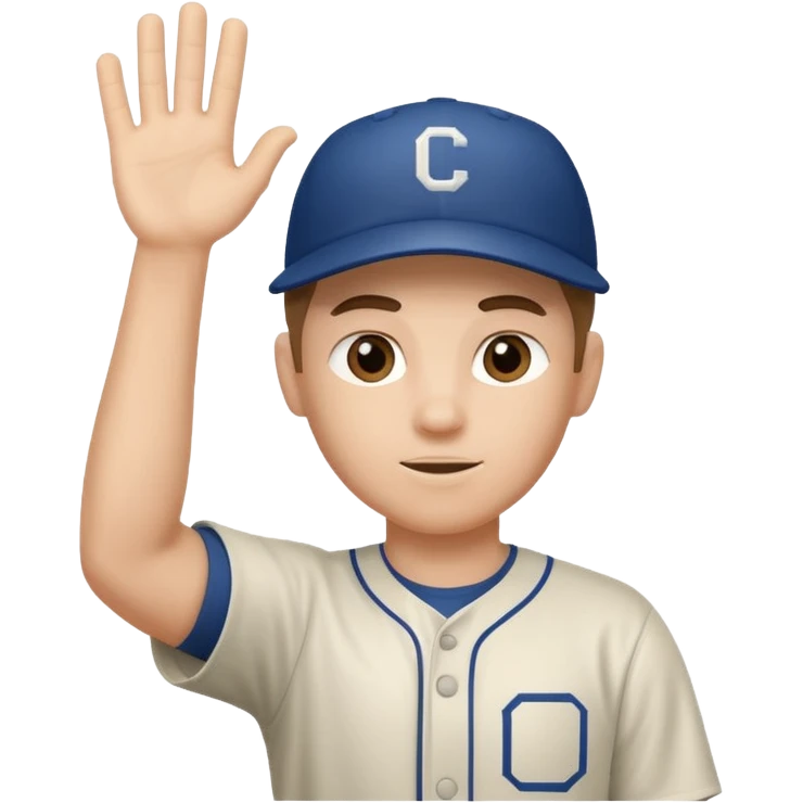 baseball player hand up emoji