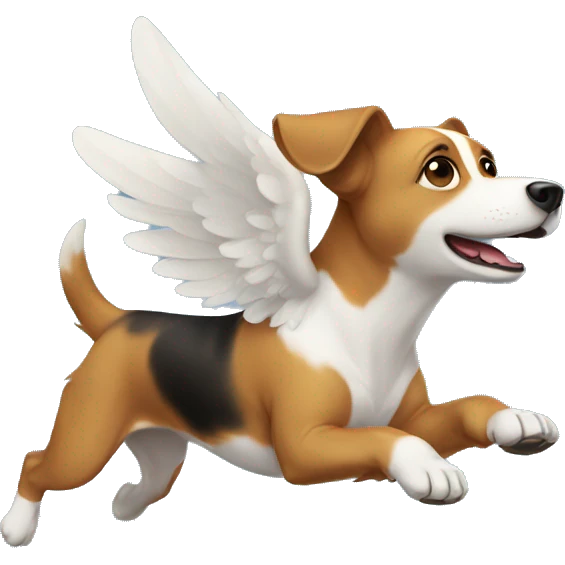 Dog flying emoji