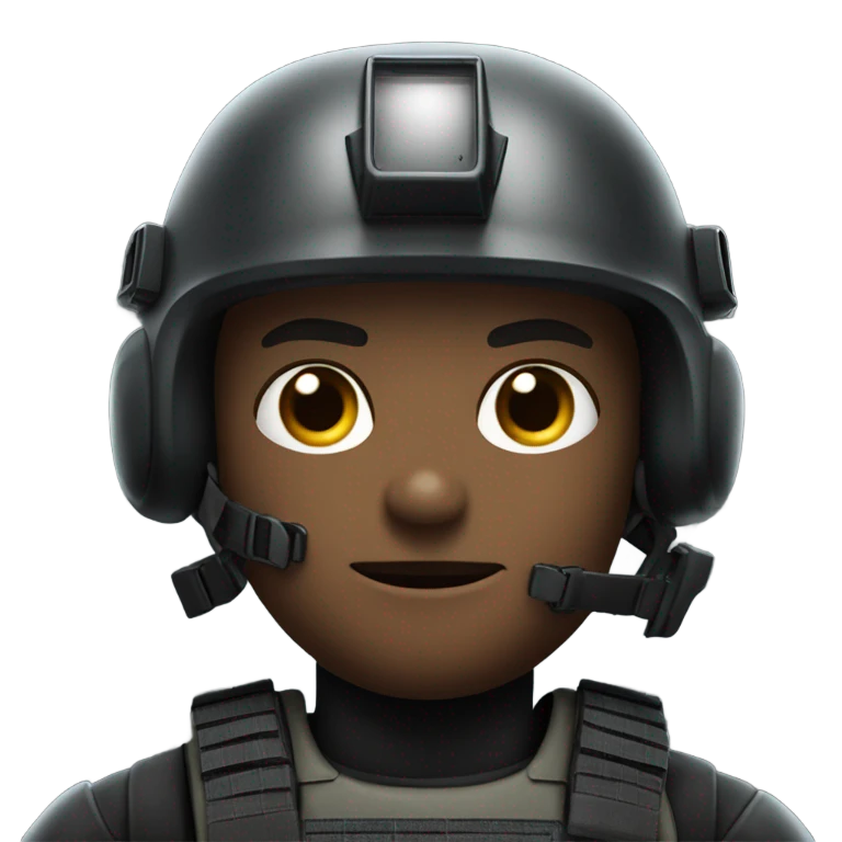 SWAT officer holding breaching charge emoji