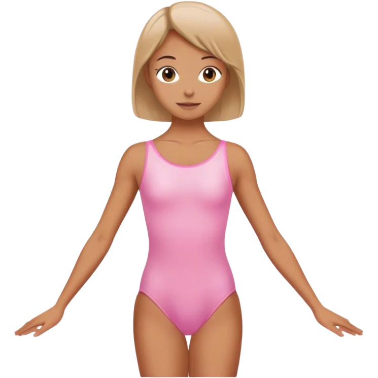 Acrobatic in pink leotards emoji