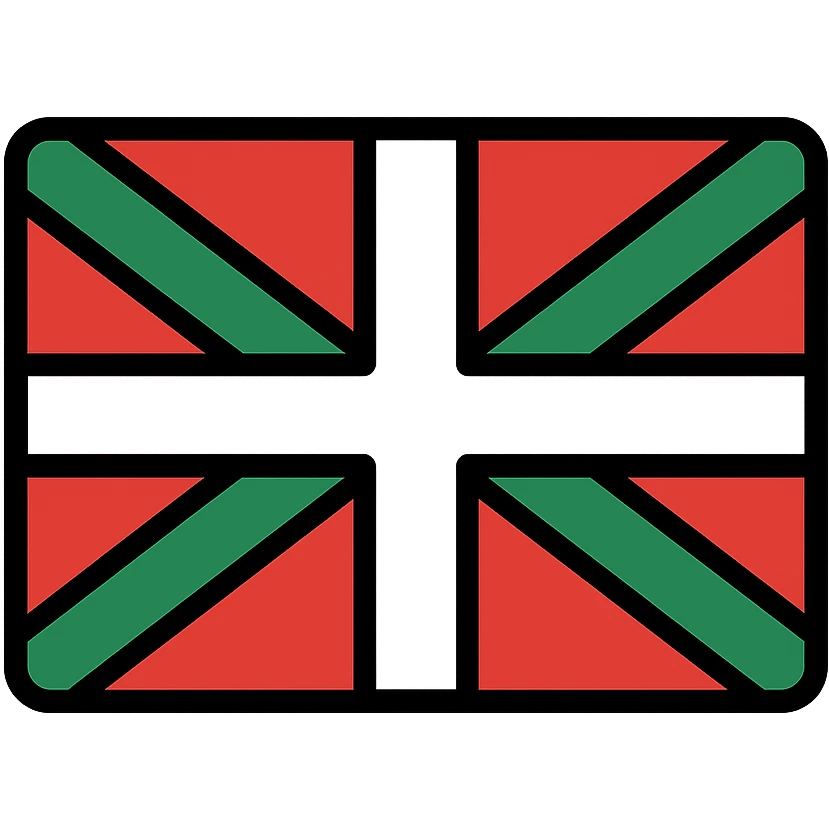 Basque flag (Ikurriña) with accurate colors and proportions emoji