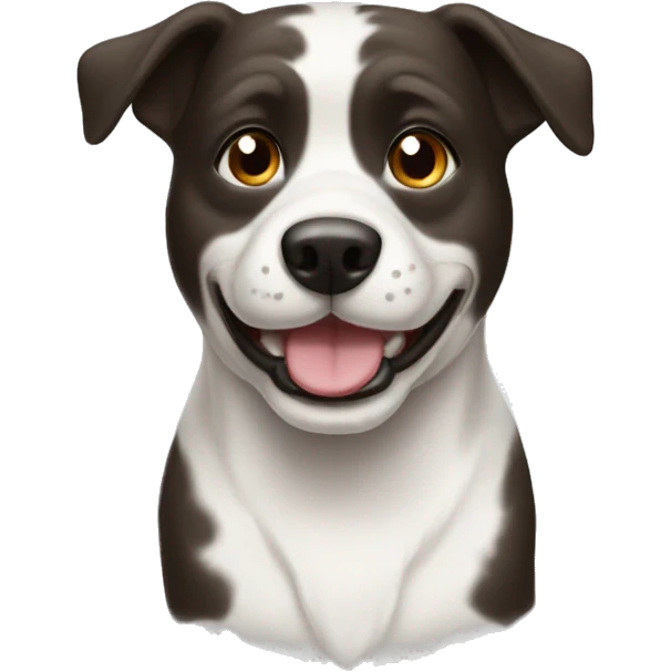 Dog white bulterer happy emoji