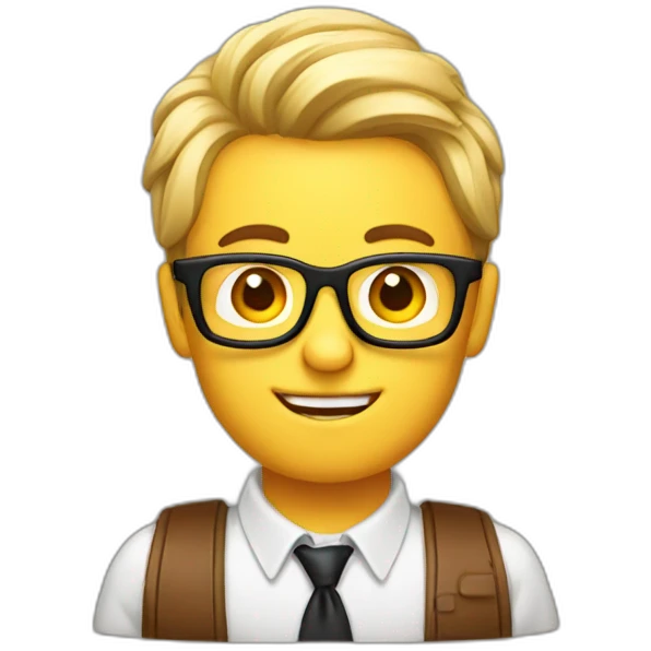 Nerd with beer emoji