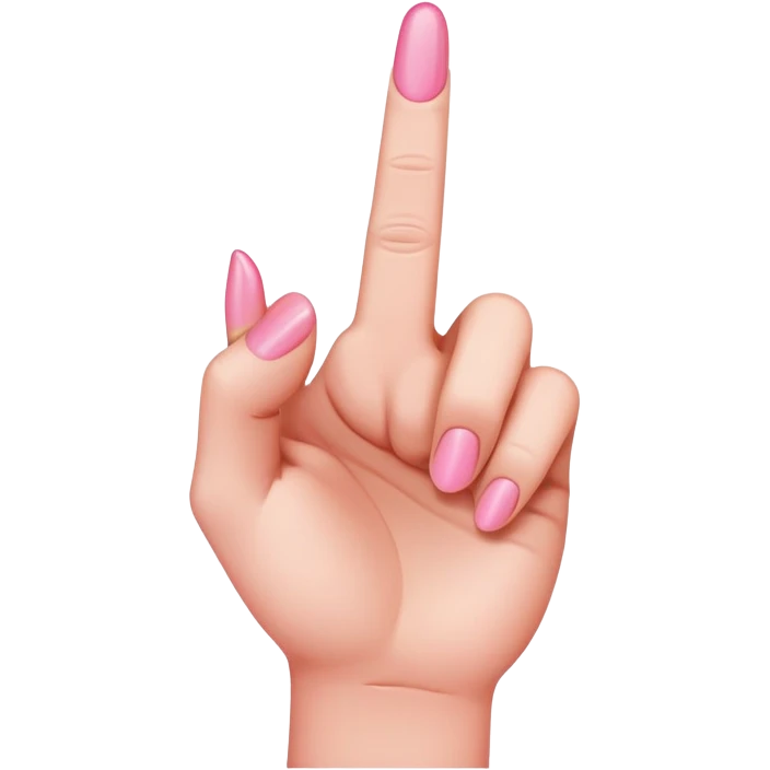 pink middle finger emoji