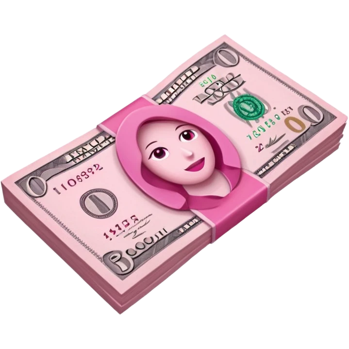 pink single money paper emoji