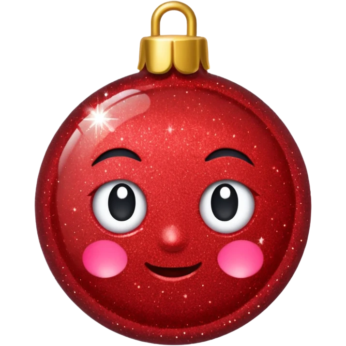 red glitter art emoji