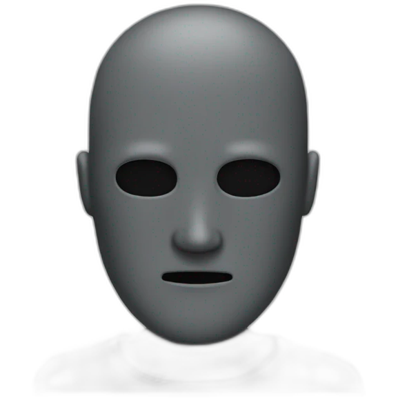 no face man grey skin emoji