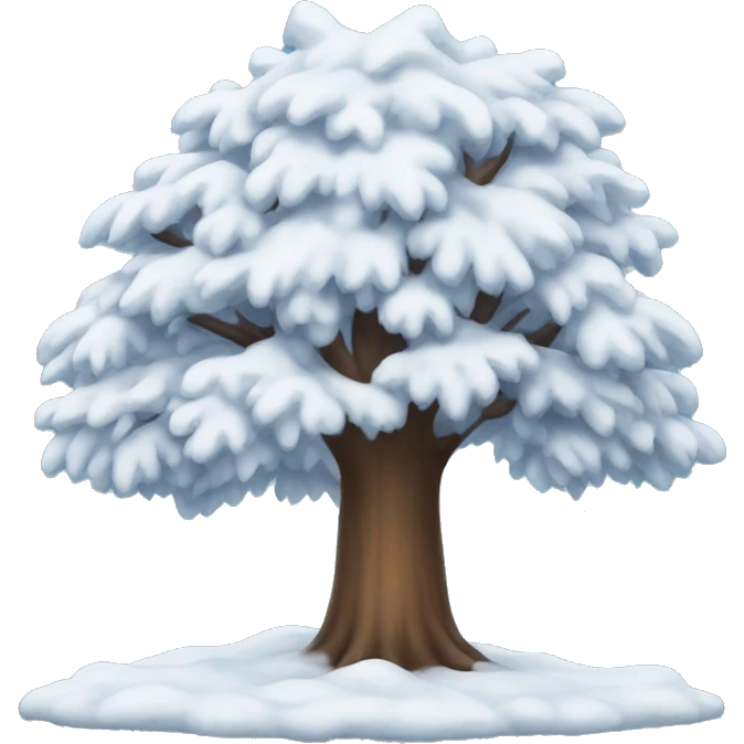 Snowy tree emoji