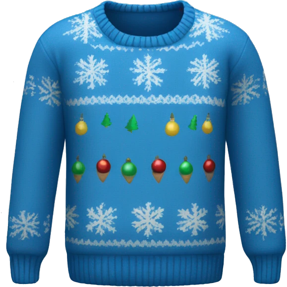 Blue Christmas sweater emoji