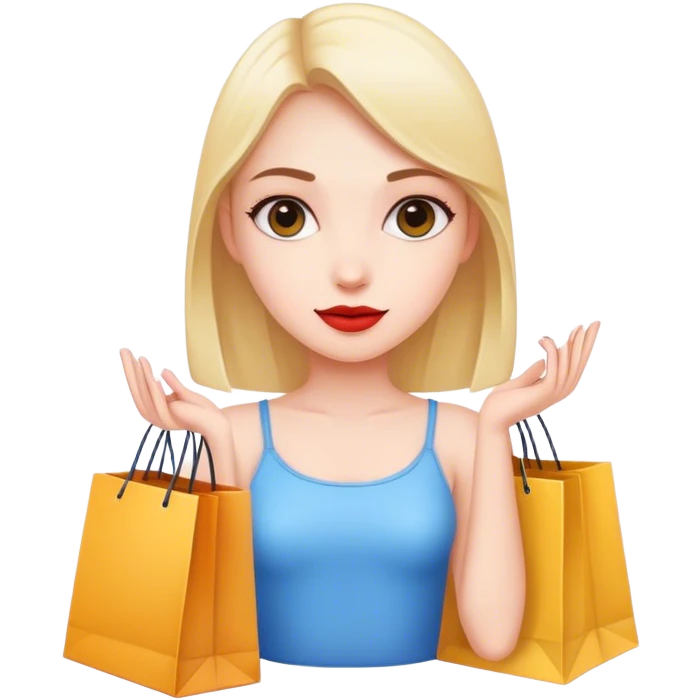girl with shopping bags emoji