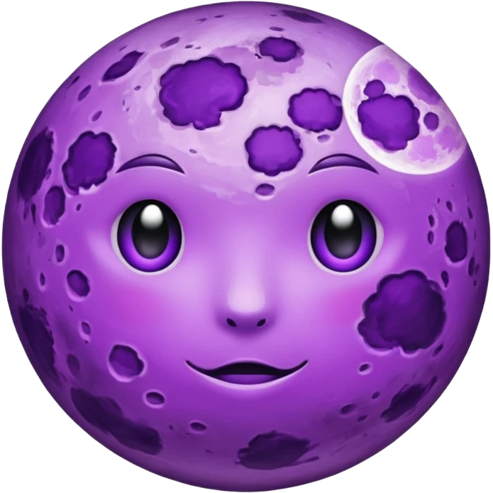 Purple Full Moon emoji
