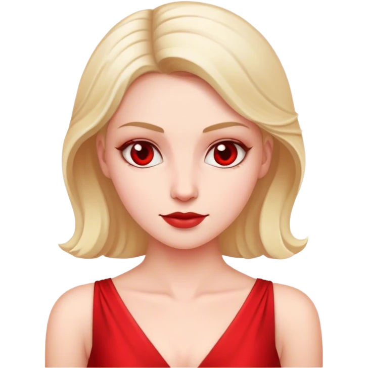 white conservative woman in red dress emoji