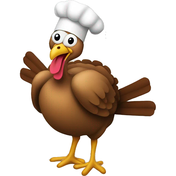 turkey uploading a recipe from the internet emoji