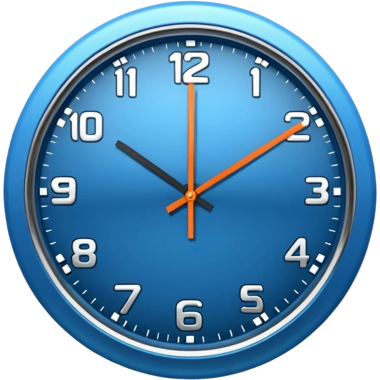 blue clock emoji