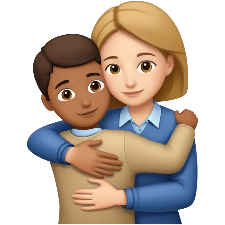 Учитель обнимает ученика emoji