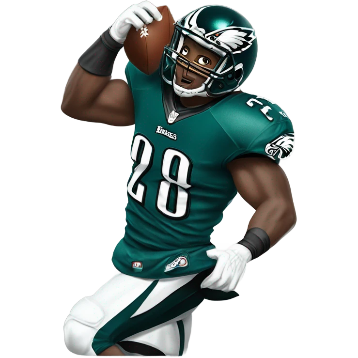 Philadelphia Eagles slamming a touchdown ￼ emoji
