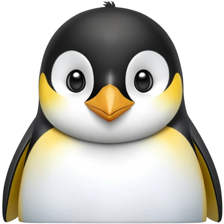 cinematic-adult-emperor-penguin-portrait-emoji,-head-tilted-playfully-and-inquisitively,-with-glossy,-pristine-plumage,-sparkling-eyes-filled-with-curiosity,-simplified-yet-irresistibly-adorable-features, black, large black eyes face emoji