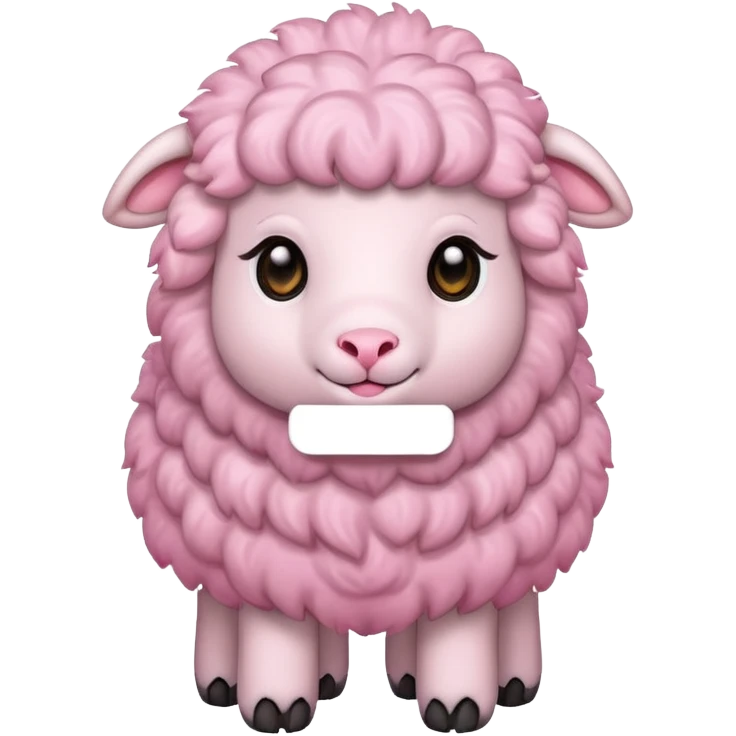 cute pink lamb emoji