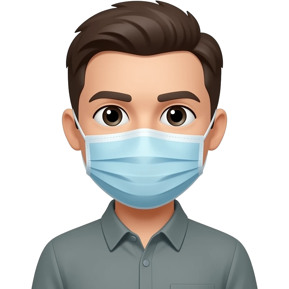 Crie um emojis.com usando máscara na cabeça. emoji