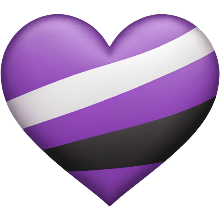 asexual pride flag heart emoji