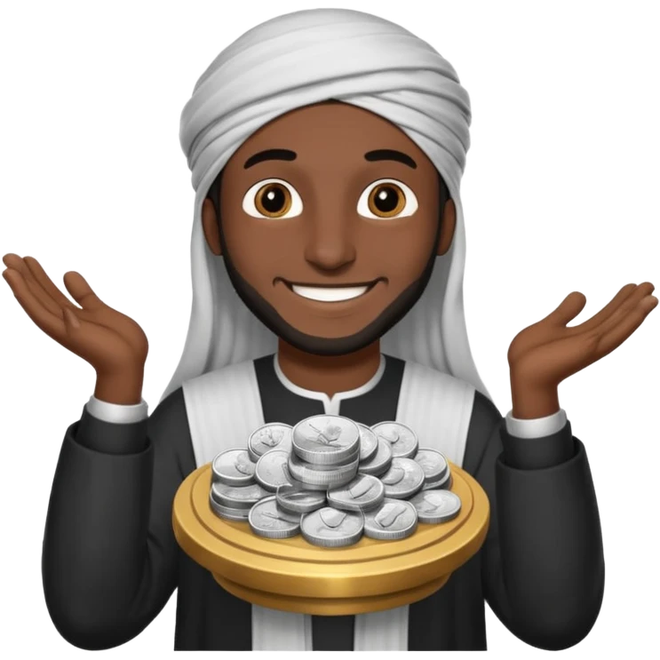 Un árabe  negro con mucha plata  emoji
