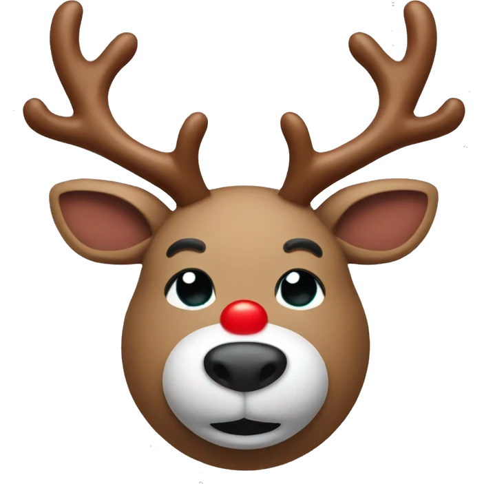 rudolph red nose reindeer  emoji