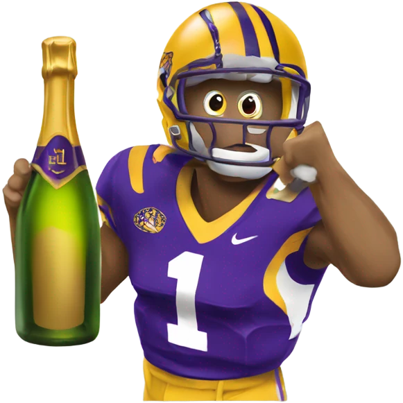 LSU champagne emoji
