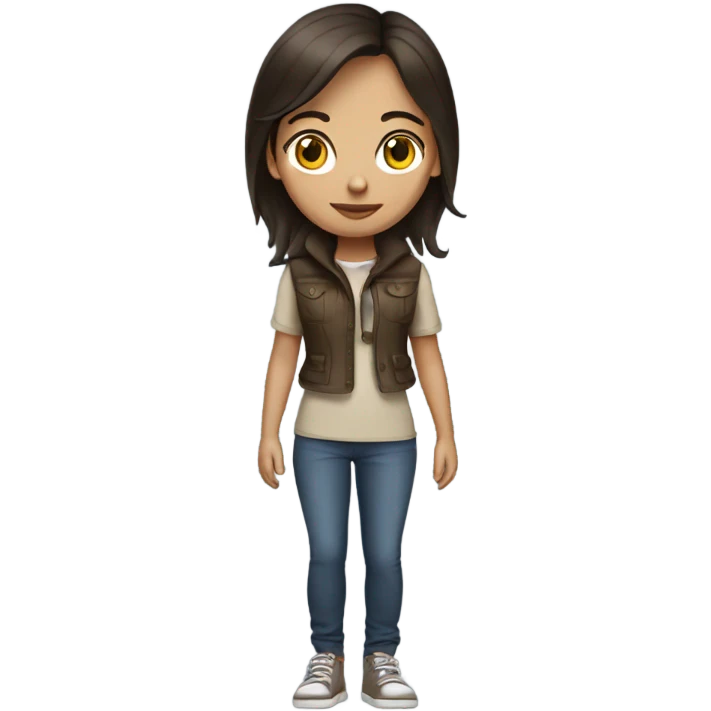 full body brunette girl emoji